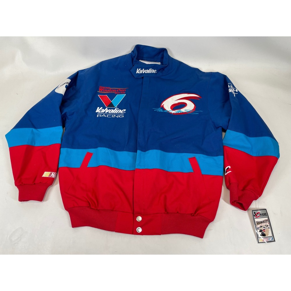 Chase Authentics Mark Martin Valvoline Racing Jacket 1998 NASCAR Blue Red Mens M